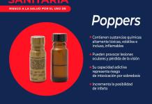 Advierte Cofepris sobre riesgo por la inhalación de productos llamados "poppers"
