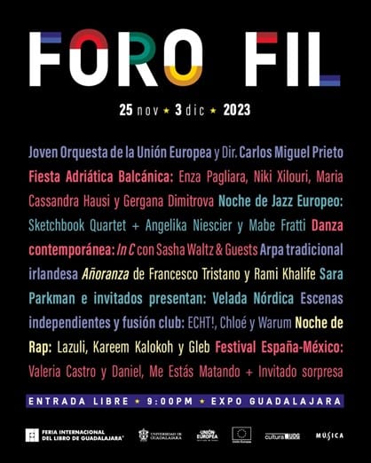 Revelan cartelera de Foro FIL 2023