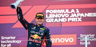 Verstappen le da a Red Bull el título de constructores en Japón y Checo no terminó la carrera