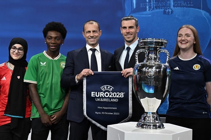 Euro 2028 will be held by the United Kingdom and Ireland, and Turkey and Italy 2032