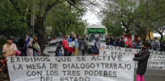 Indígenas paraguayos claman por el derecho a tierras y el acceso a agua en la marcha del 12 octubre