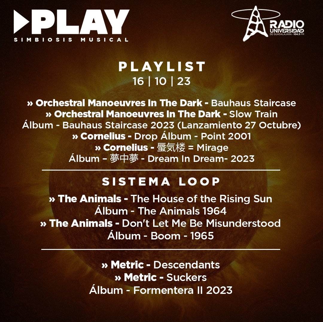 PLAY - Lu. 16 Octubre 2023 PLAY - Lu. 16 Octubre 2023