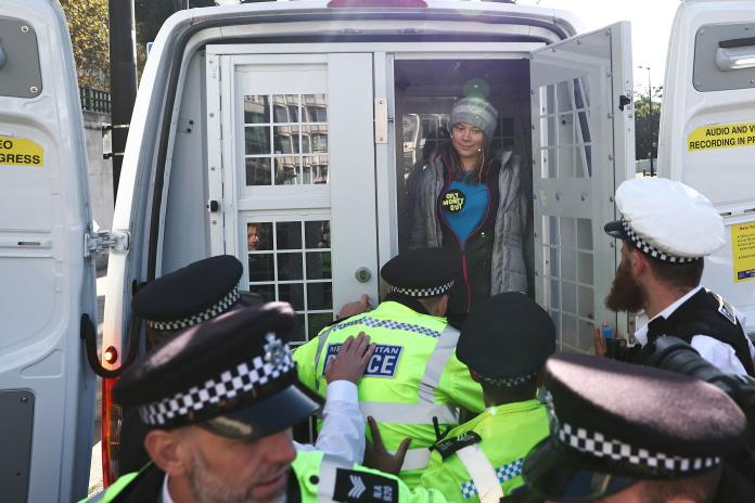 La militante ecologista Greta Thunberg, inculpada por una manifestación en Londres La militante ecologista Greta Thunberg, inculpada por una manifestación en Londres