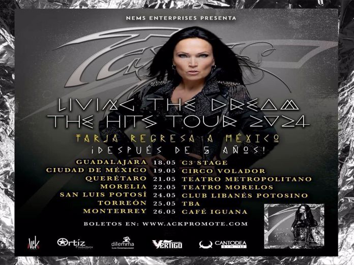 Tarja Turunen anuncia concierto en Guadalajara para 2024 Tarja Turunen anuncia concierto en Guadalajara para 2024