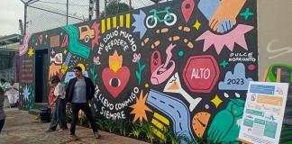 Con mural en escuela de Guadalajara, conmemoran a 89 víctimas de siniestros viales