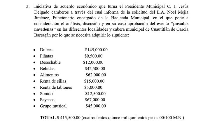 El Gobierno Municipal de Cuautitlán Aprueba Presupuesto de Egresos para el Ejercicio Fiscal 2024 por 122 Millones de Pesos