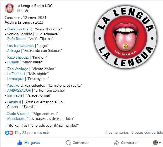 La Lengua - Vi. 12 Ene 2024