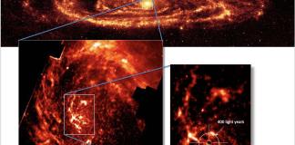 Observan cómo se alimenta el agujero negro del centro de la galaxia Andrómeda