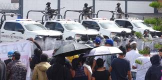 Nuevamente cerca de mil 500 personas se manifiestan en Ocotlán contra la presencia de fuerzas federales