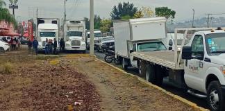 De nuevo, transportistas frenan Carretera a Chapala para exigir seguridad