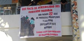 Por ignorar reparaciones solicitadas, locatarios del Mercado Corona vuelven a protestar