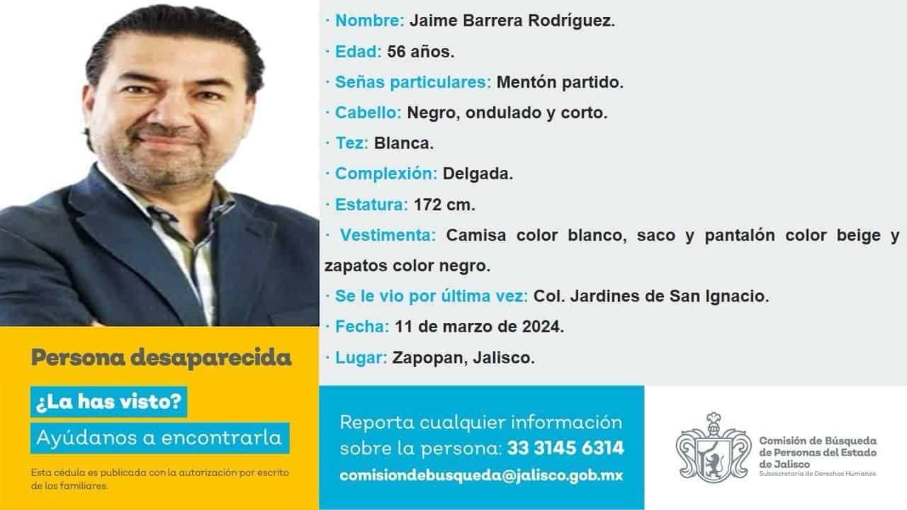 Jaime Barrera Desaparecido - Diario - Martes Marzo 12, 2024