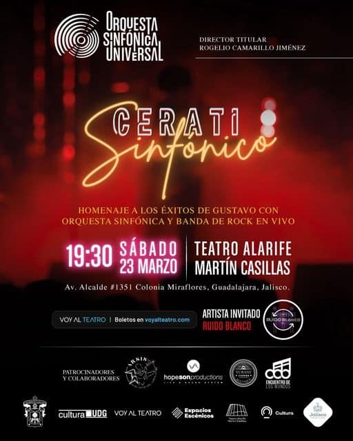 La Orquesta Sinfónica Universal ofrecerá concierto homenaje a Gustavo Cerati