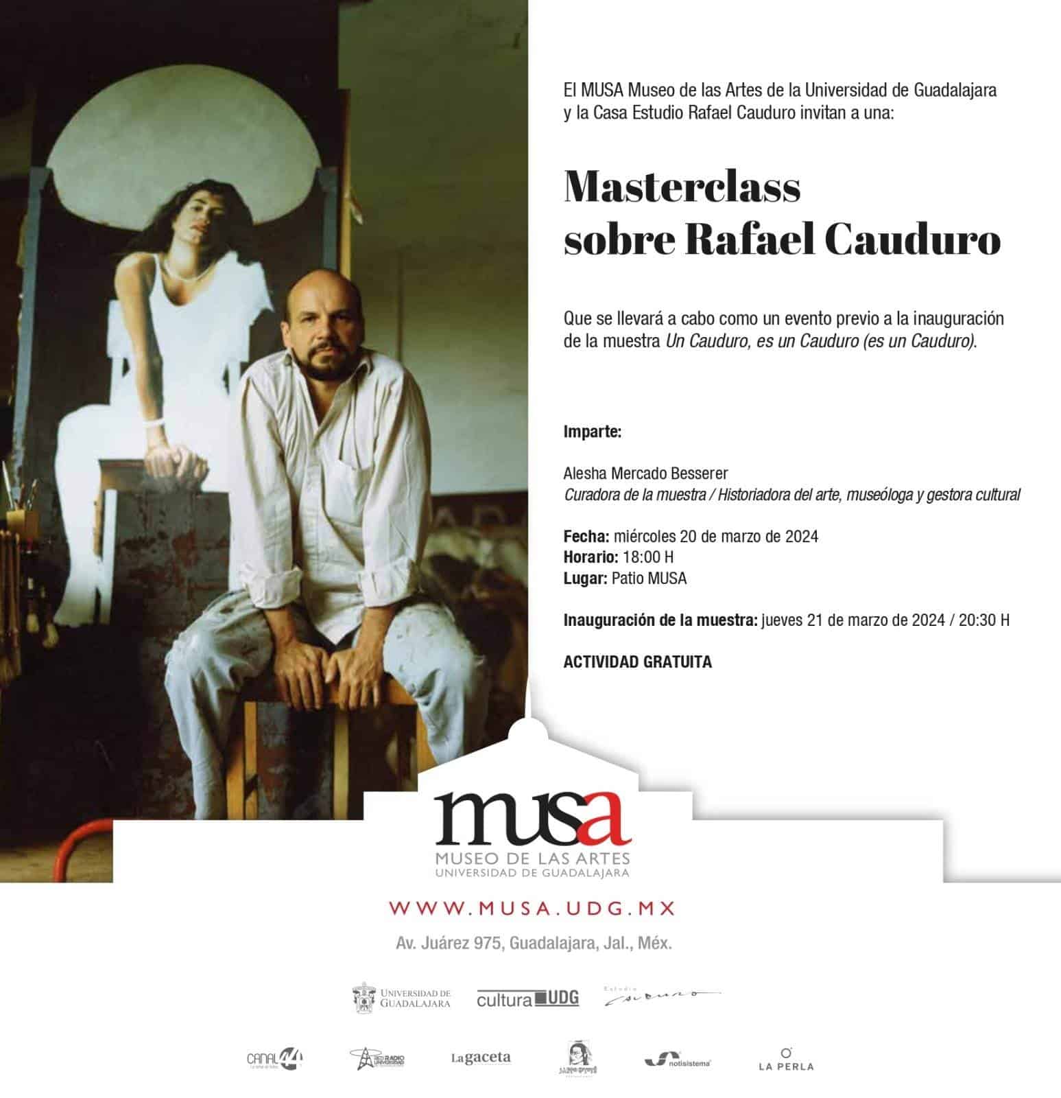 El MUSA invita a la Masterclass sobre el legado del artístico plástico Rafael Cauduro