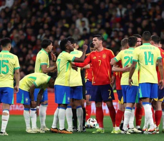 Brasil y España se anulan en un partido contra el racismo en el que brillaron Lamal y Endrick
