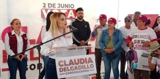 Claudia Delgadillo se compromete con candidatos a alcaldías a traer el tren de la 4t a sus municipios