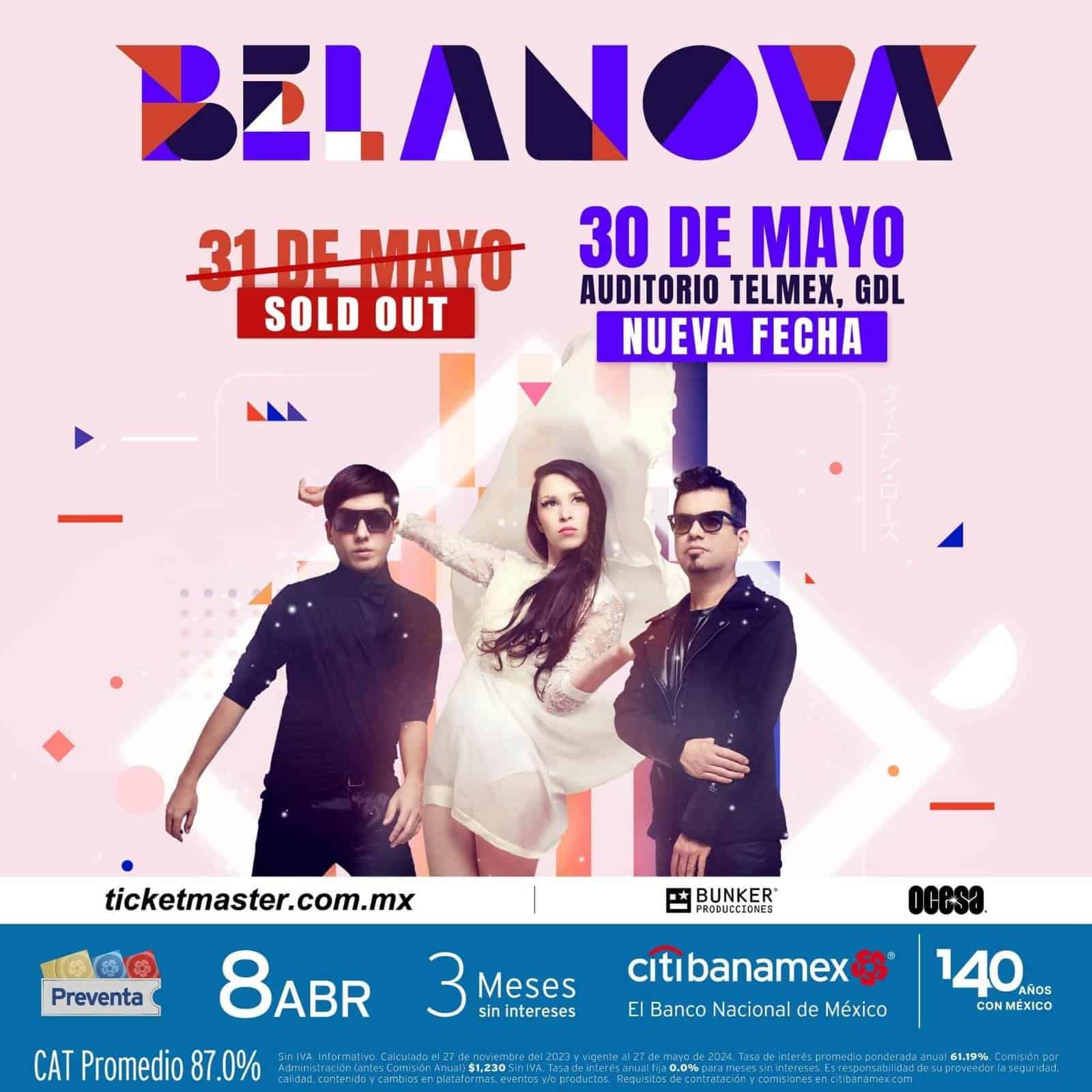 Belanova anuncia segundo concierto en el Auditorio Telmex de Guadalajara