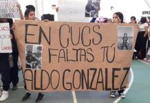 Realizan paro de actividades en el CUCS y en 18 centros universitarios, para exigir la localización de Aldo González
