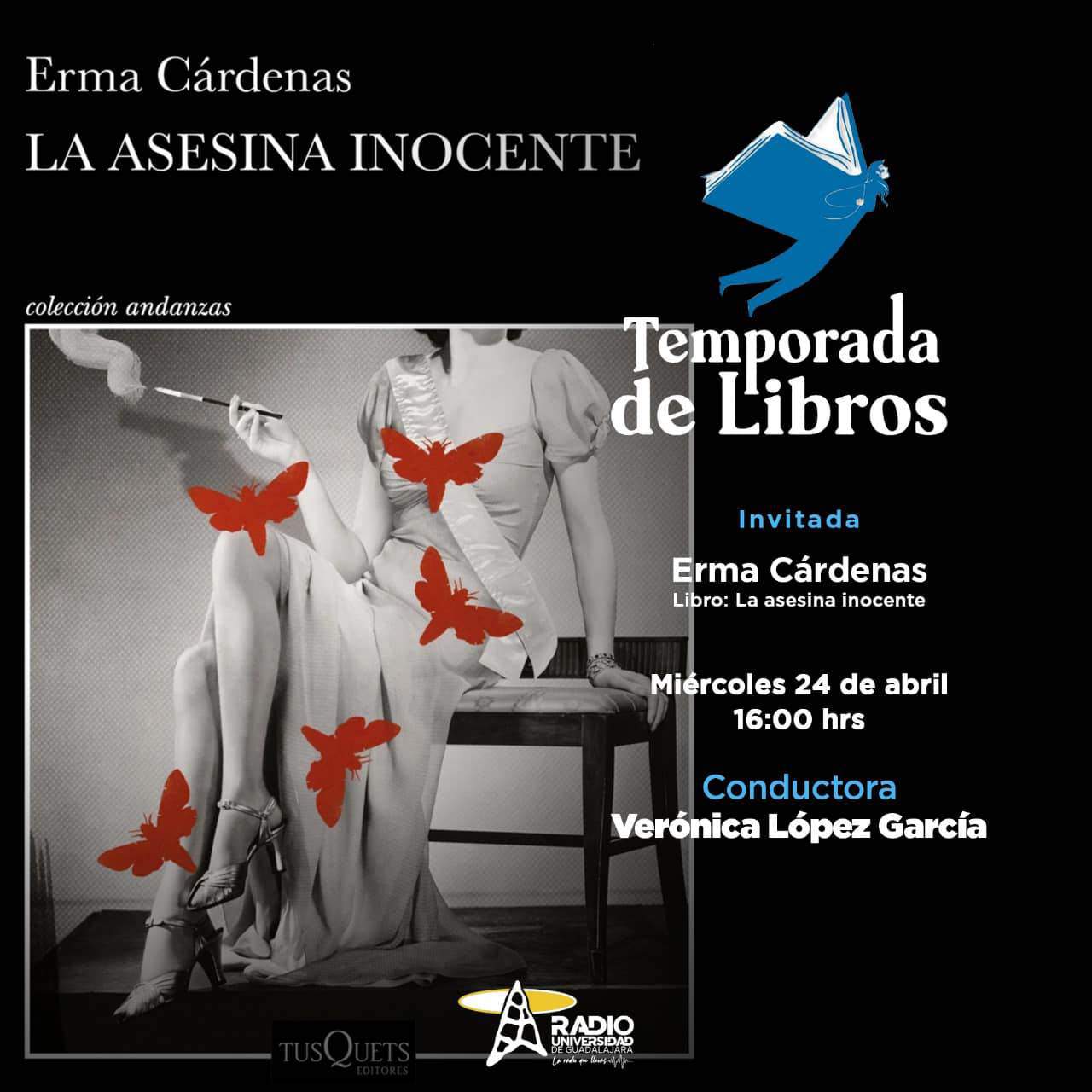 Erma Cárdenas. La asesina inocente. Temporada de libros 24 abril 2024