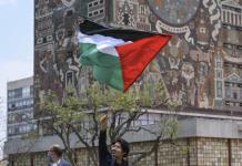 Estudiantes propalestinos acampan en la mayor universidad de México