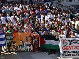Estudiantes cubanos apoyan a los universitarios de EEUU de las protestas propalestinas