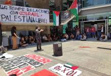 Instalan estudiantes un campamento en el CUCSH en solidaridad con Palestina; piden programa de salud mental