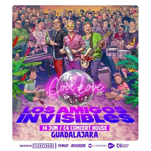 Los Amigos Invisibles regresan a Guadalajara: noche de funk y ritmos hispanos en el C4 Concert House