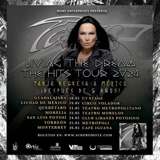 Tarja Turunen regresa a México con su gira Living The Dream tras cinco años de ausencia