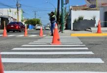 Prevén a automovilistas por trabajos de balizamiento en Ciudad Guzmán