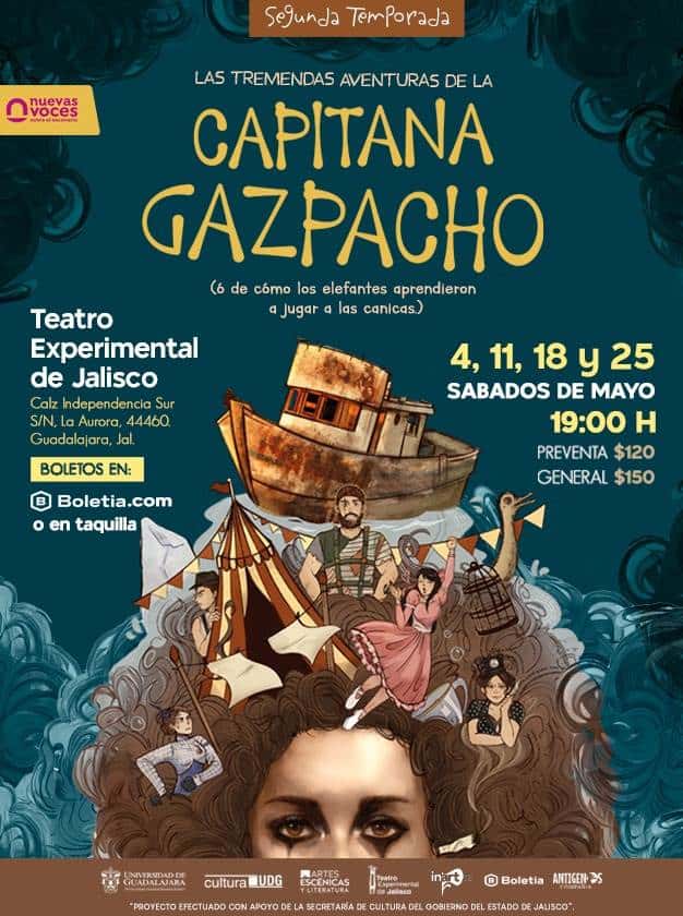 Sátira y comedia en el Teatro Experimental con la obra Las Tremendas Aventuras de la Capitana Gazpacho