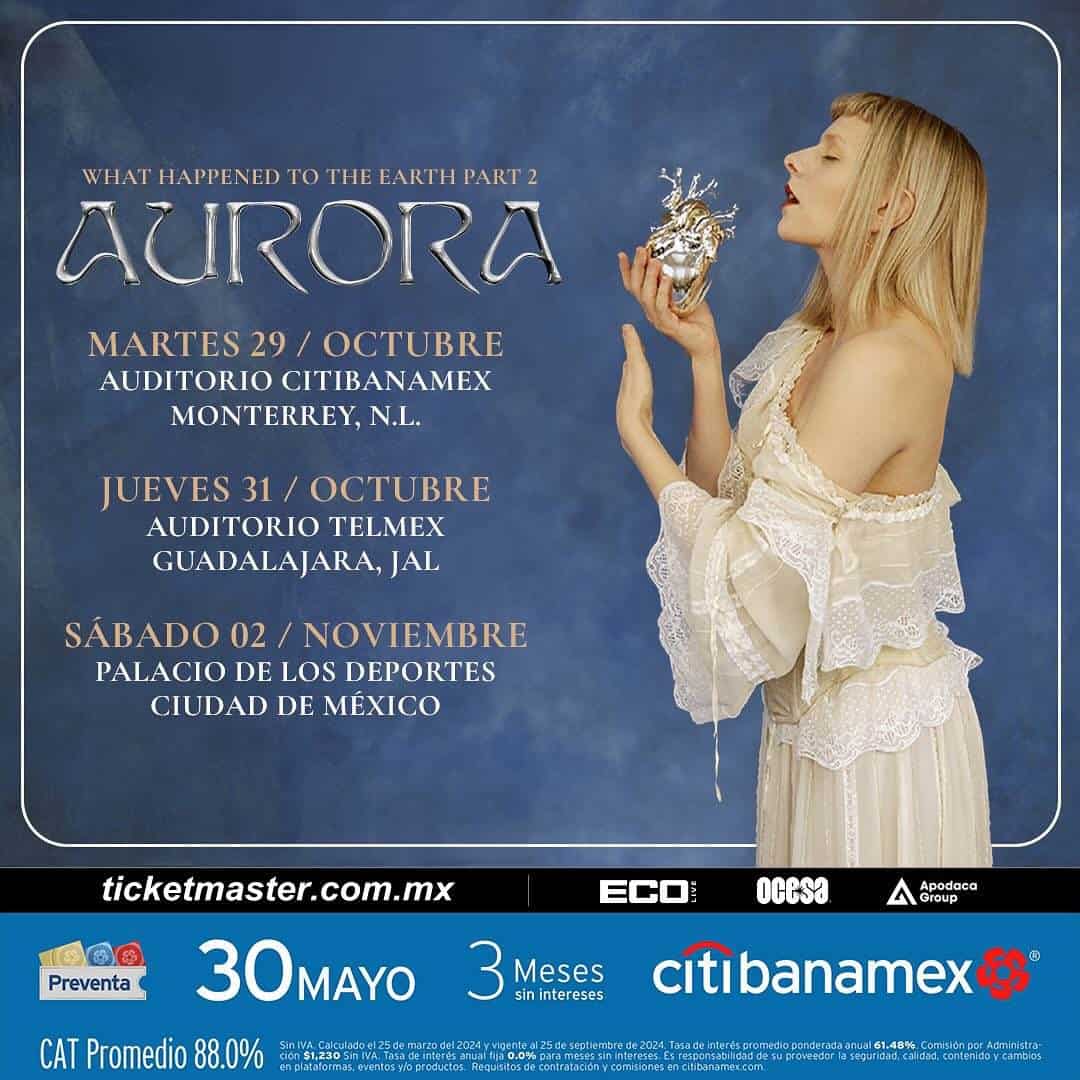 Aurora regresa a Guadalajara con su gira ‘What happened to the Earth Part 2’