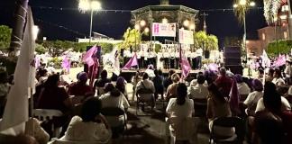 Candidata por Hagamos realiza su cierre de campaña en la plaza principal de Ocotlán 