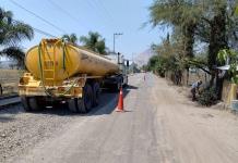 Arrancan reencarpetamiento de carretera a San Luis del Agua Caliente con recursos del propio ejido