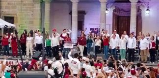 Sheinbaum y Delgadillo cierran campaña; prometen seguridad agua limpia y educación en Jalisco