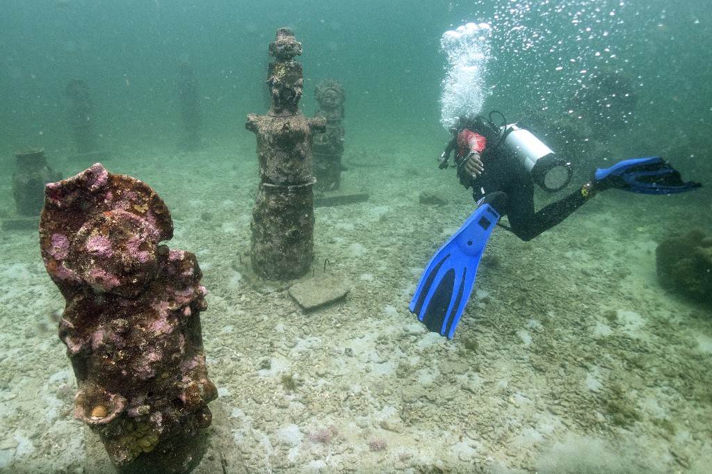Un museo submarino protege a los corales en el Caribe colombiano