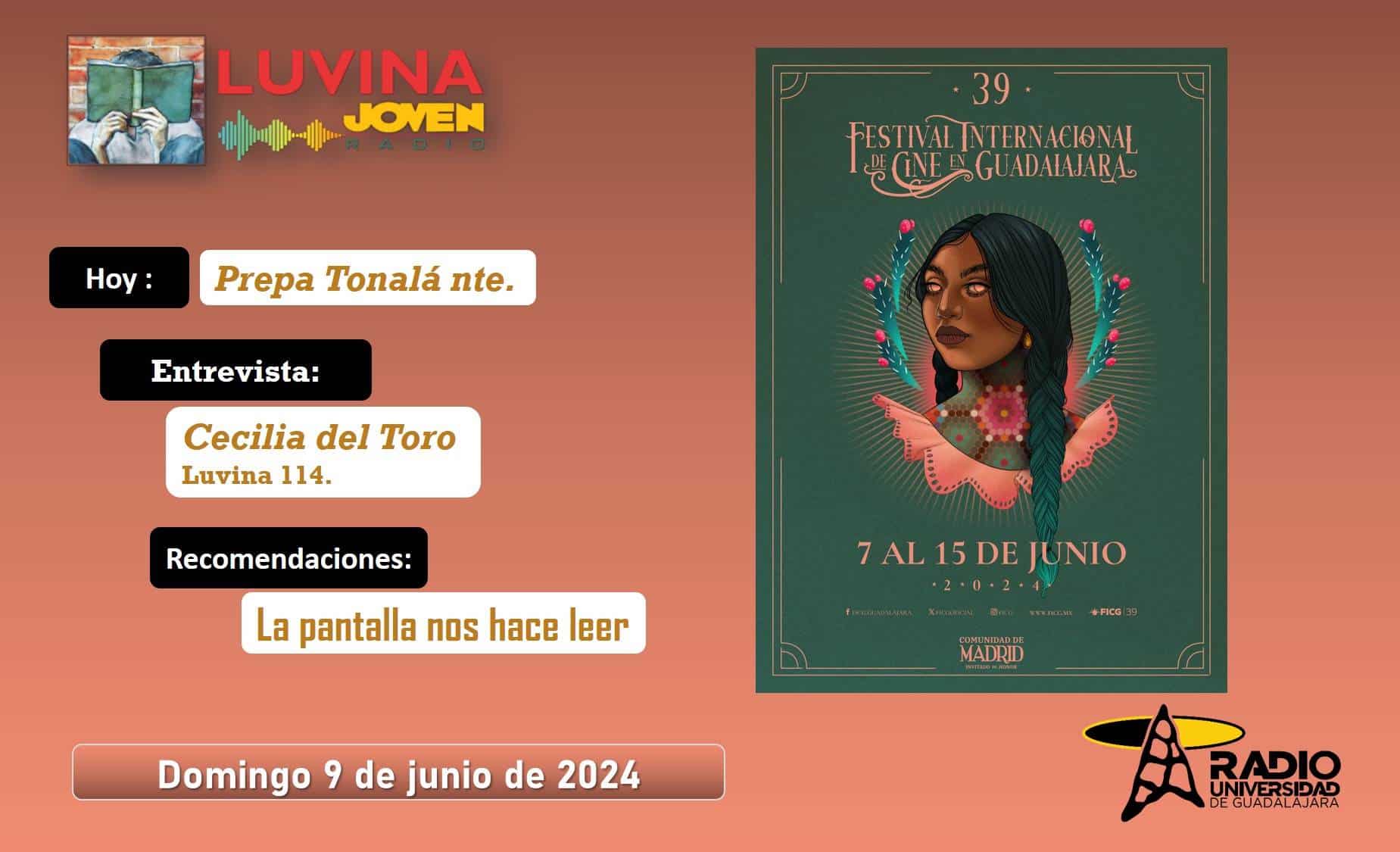 Prepa Tonalá nte. Cecilia del Toro en la Luvina 114. La pantalla nos hace leer. Luvina Joven Radio 9 junio 2024