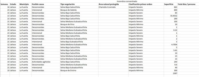 Incendios forestales en la Costa Sur de Jalisco en 2024 superan las afectaciones del año anterior en solo 6 meses