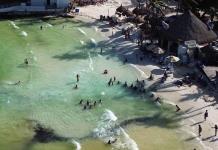 Intensas lluvias abren más de 10 ojos de agua en costas de Riviera Maya, Caribe mexicano