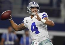 Dak Prescott, quarterback de Cowboys, sufre un esguince en el tobillo derecho