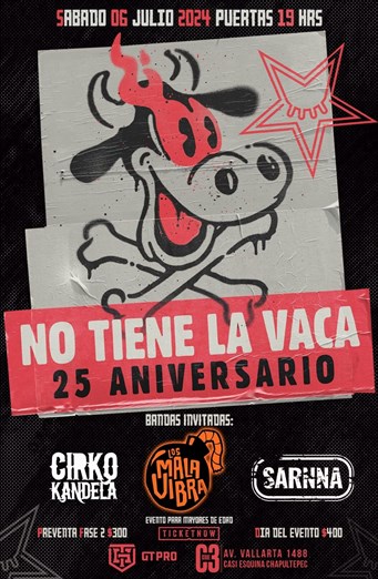 Celebra la banda No tiene la vaca 25 años de ska-punk