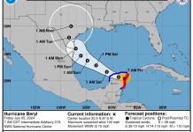 Beryl se fortalecerá antes de impactar en el noreste de México y la costa de Texas