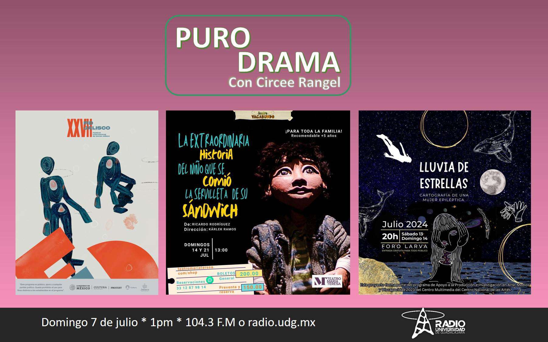 Lluvia de estrellas. Festival de Danza Jalisco. La extraordinaria historia del niño... Puro Drama 7 julio 2024