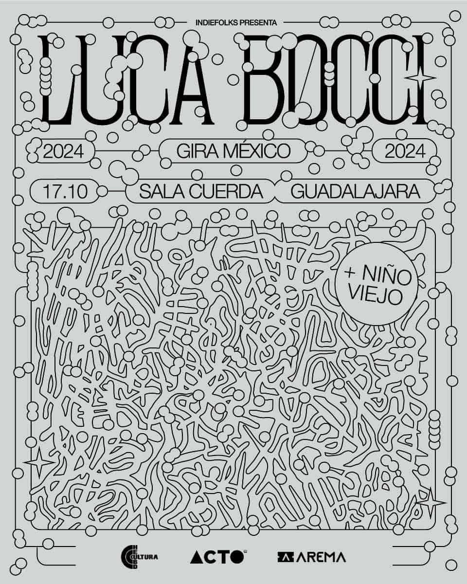 El cantautor Luca Bocci regresará a Guadalajara en octubre, con su álbum Paraíso Corazón