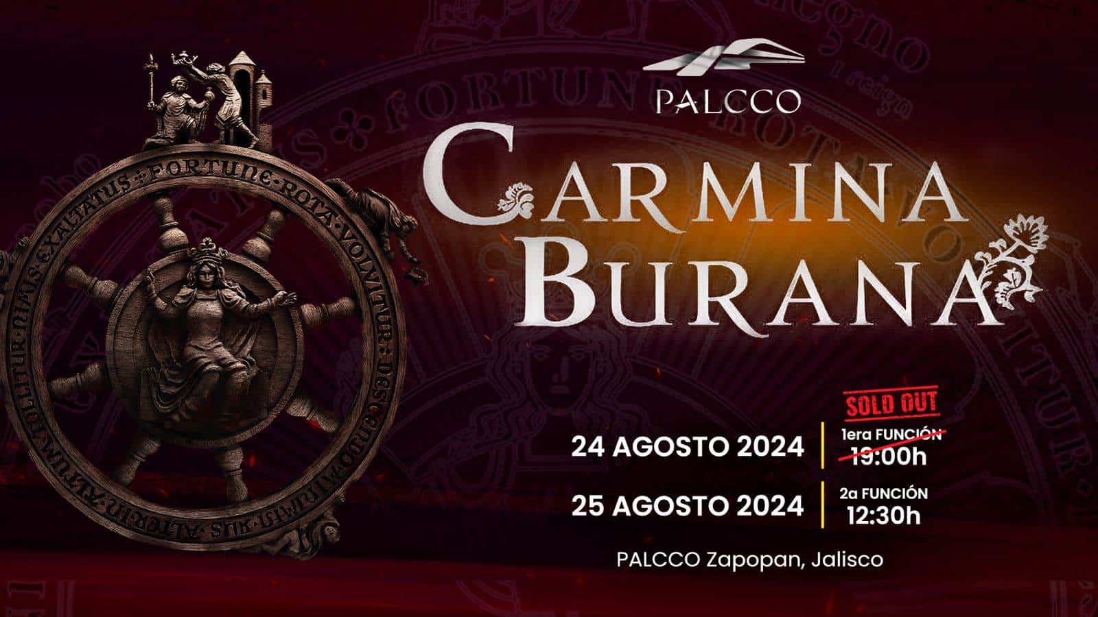 Concierto en vivo de Carmina Burana este 25 de agosto en PALCCO