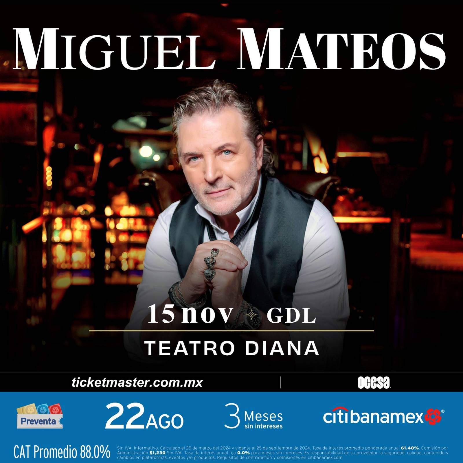 Miguel Mateos dará concierto en Guadalajara