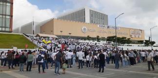 Magistrados del STJE se sumaron por primera vez a la protesta en la Ciudad Judicial Federal