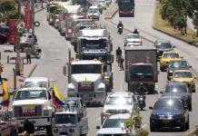 Caos en el tránsito de Bogotá por protestas contra aumento del diésel