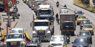 Caos en el tránsito de Bogotá por protestas contra aumento del diésel