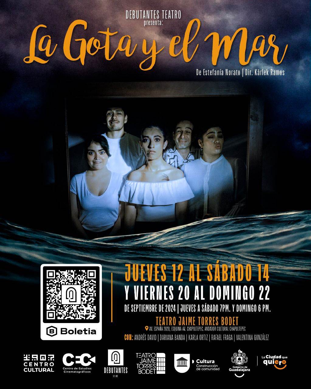 La compañía Debutantes Teatro debuta con La gota y el mar en el Jaime Torres Bodet