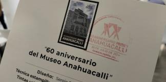 Realizan la cancelación de la estampilla conmemorativa por el 60 aniversario del Museo Anahuacalli